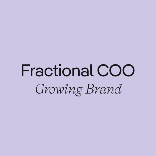 Fractional COO: Growing Brand Support