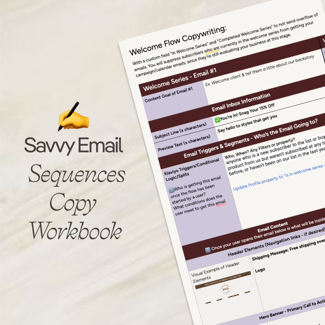 Savvy Email Sequences - Copywriting Guidebook for Email Automations